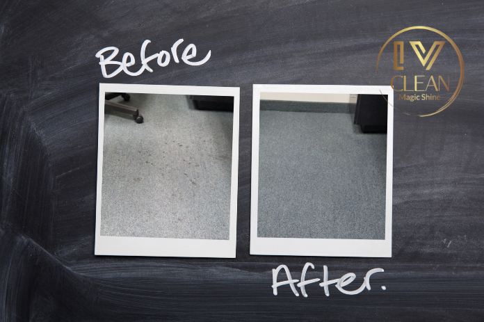 Before and after bedroom carpet cleaning